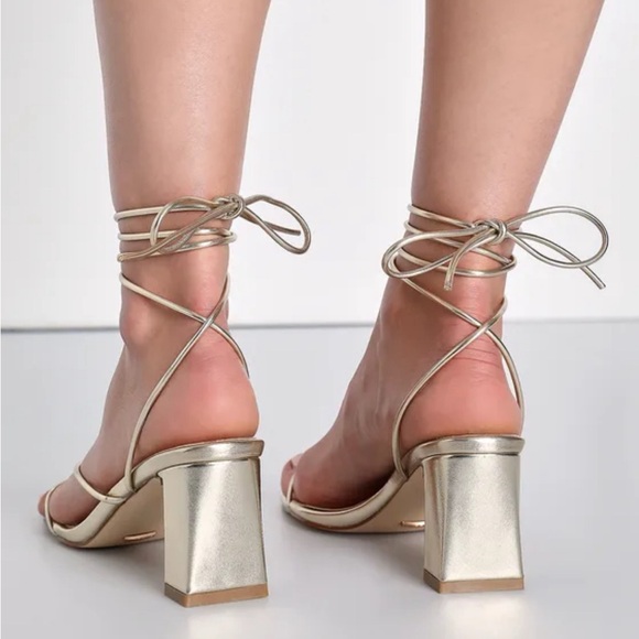 Lulu’s Gold Metallic Heels - Picture 5 of 5